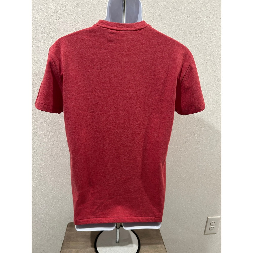 Polo Ralph Lauren Mens XS Classic Fit Pocket T-Shirt Heather Red Navy Pony Logo - Picture 5 of 7